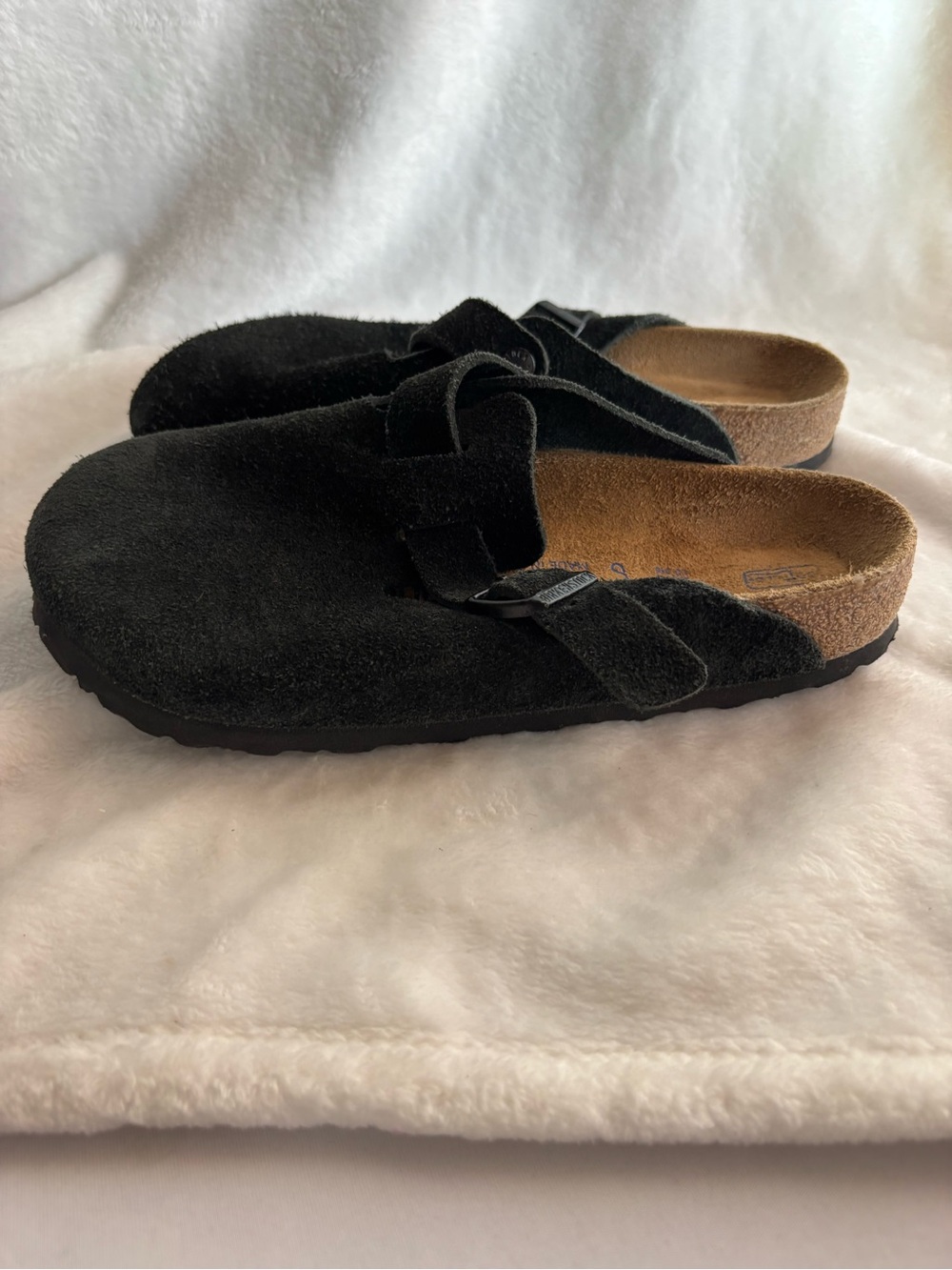 Birkenstock Boston Suede Clogs Black Size 39 / 8W 6M - Picture 14 of 16